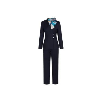 DonnaZilan Business Suits Women's Navy Blue