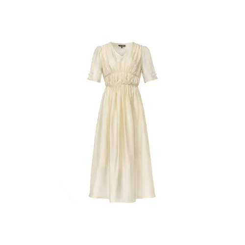 MeetMetro Short-Sleeved Dresses Women's Apricot
