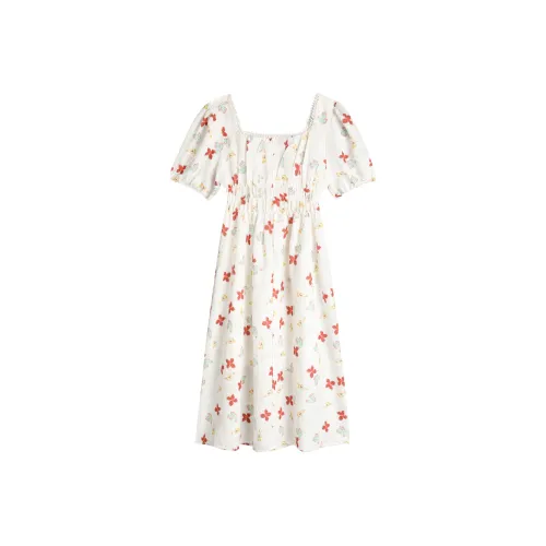 PAIN OR PLEASURE Summer Short Sleeved Dresses Women's Apricot