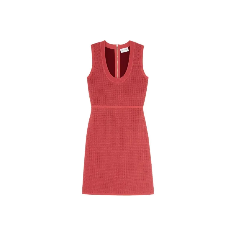 St. John Scoop-neck Knitted Minidress-0