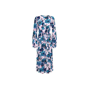 DVF Diane Von Furstenberg Floral print Long sleeved Midi Dress