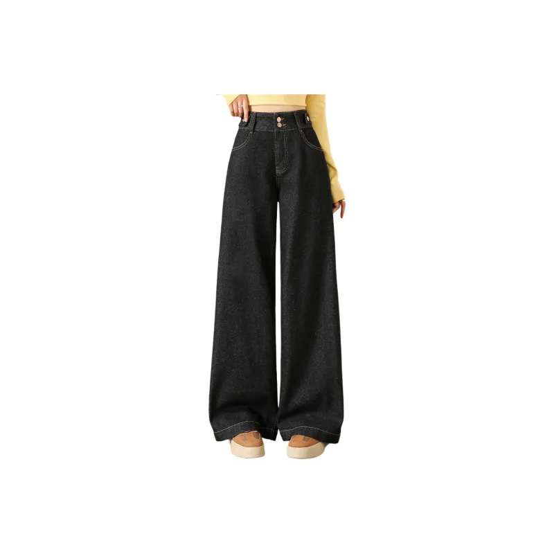 JEANSWEST Jeans Women's Black Gray-0