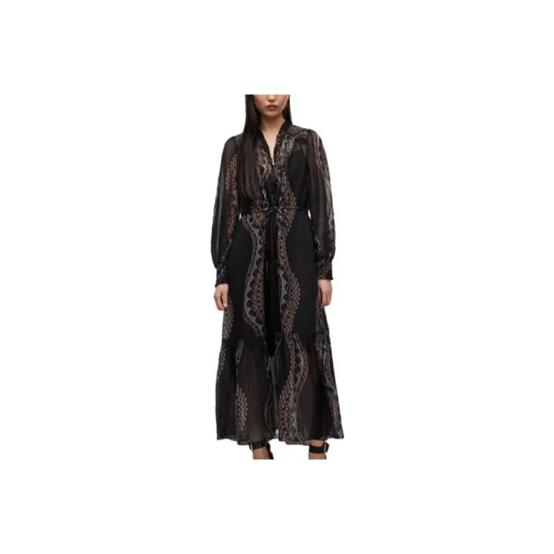 ALLSAINTS Long-Sleeved Dresses Women's Black-0