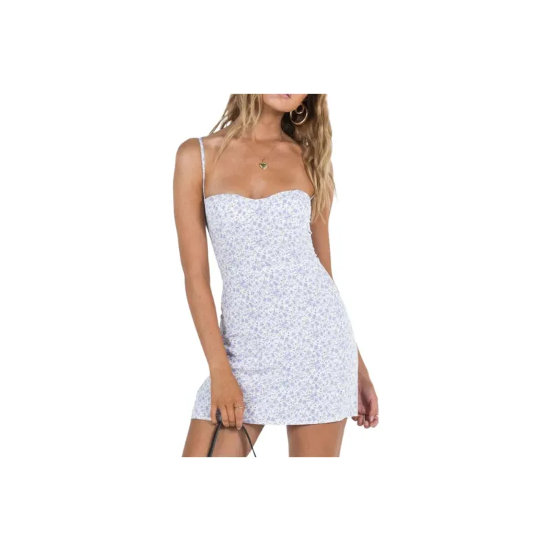 PRINCESS POLLY KENZIE MINI DRESS Slip Dresses Women's Blue-0