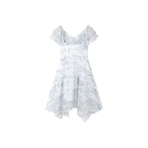 Pit Short-Sleeved Dresses Women's Floral