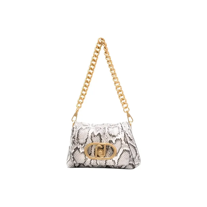 LIU·JO Cotton Shoulder Bag Trumpets Women's White-0