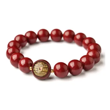 WUMZK Reconstructed Cinnabar Bracelets Unisex