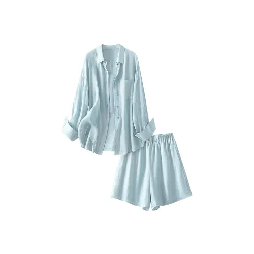Cypress House Shirt Matching Set Women's Lake Blue