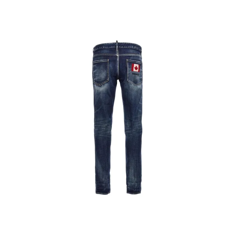 DSQUARED 2 Flag Patch Slim Cut Jeans-1