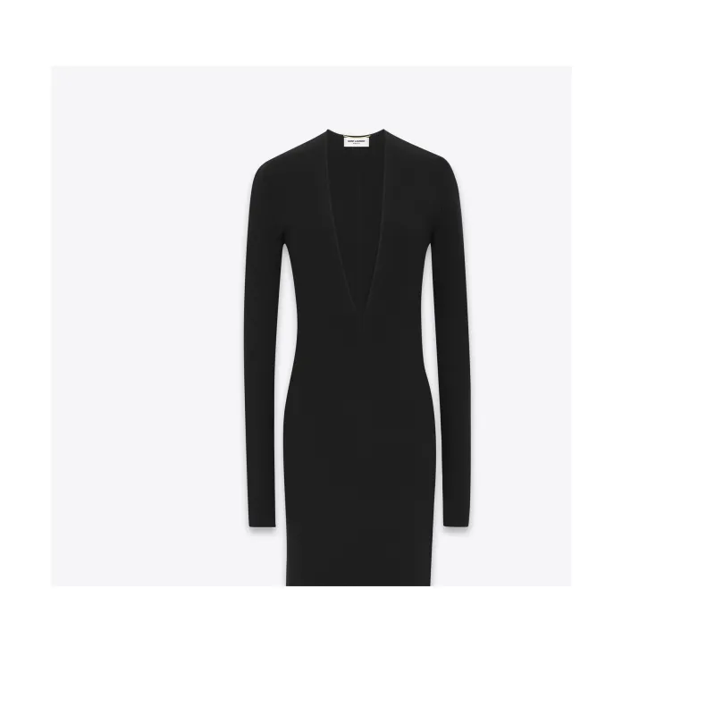 SAINT LAURENT Long Sleeved Dresses-4