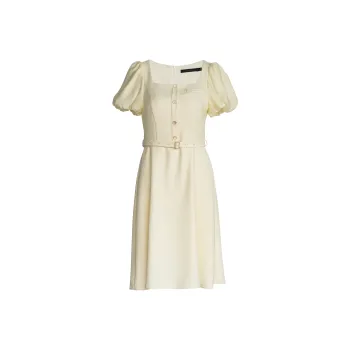 ROEYSHOUSE Short Sleeved Dresses Women's Light Yellow