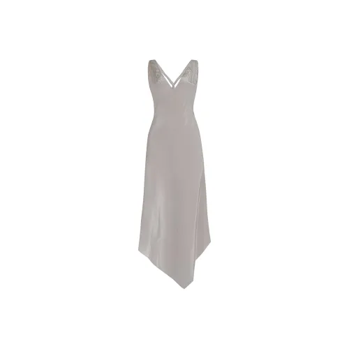 CALVIN KLEIN Slip Dresses Women's Light Gray