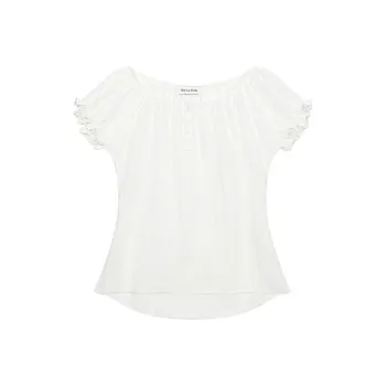 1ESS LA MODE Puff Sleeve T Shirt Women's
