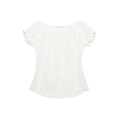 1ESS LA MODE Puff Sleeve T Shirt Women's