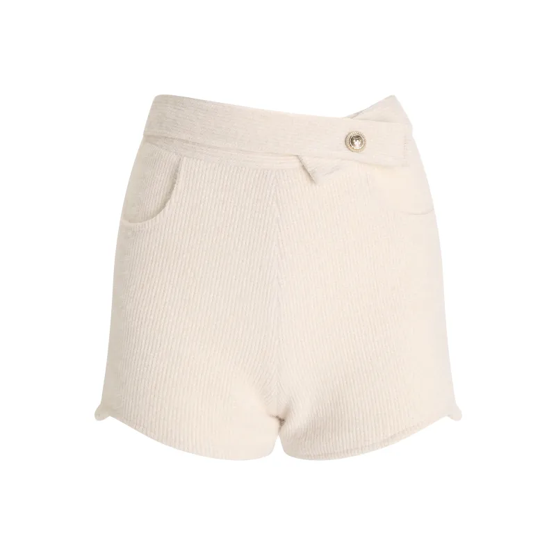 CHIWAWAMEME Casual Shorts Women's Apricot-0