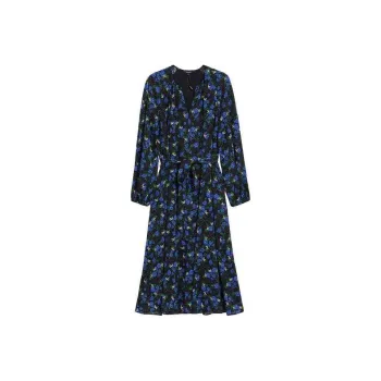 Bebe Long Sleeved Dresses Women's Black Multicolor