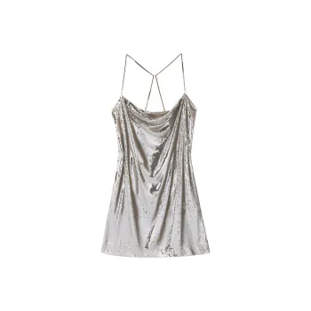 Maje Slip Dresses Women's Silver
