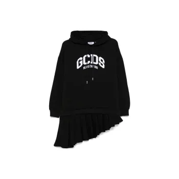 GCDS Logo Embroidered Jersey Mini Dress
