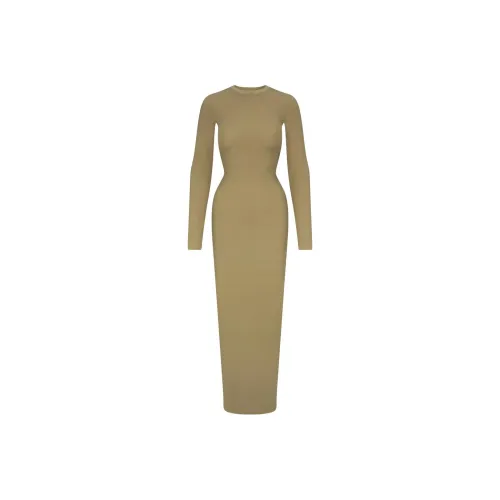 Skims Long-Sleeved Dresses Women's Khaki/KHAKI