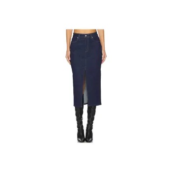PAIGE Denim Long Skirts Women's Blue