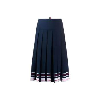 THOM BROWNE Casual Long Skirts Women's Marine Blue