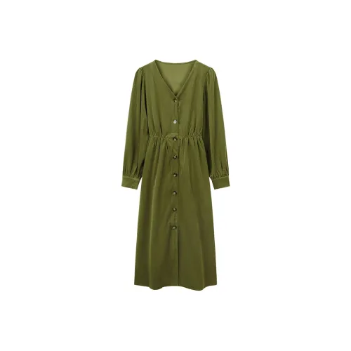 Migu Long Sleeved Dress Women's Green