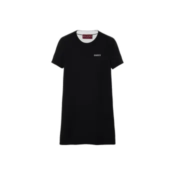 GUCCI SS24 Short Sleeved Dress Women's Black