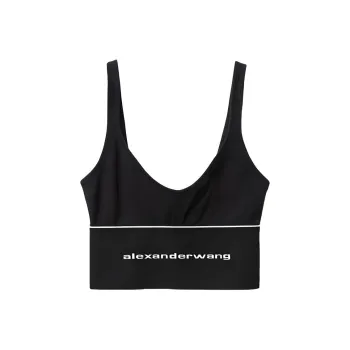 Alexander Wang Logo Elasticated hem Bra