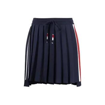 THOM BROWNE Rwb Pleated High Waist Mini Skirt