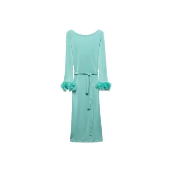 PRADA Long Sleeved Dress Women's Jadeite Green