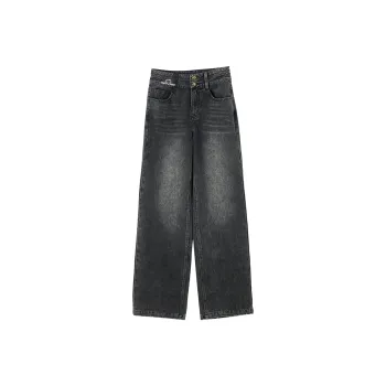 XIANGYING Jeans Women's Gray