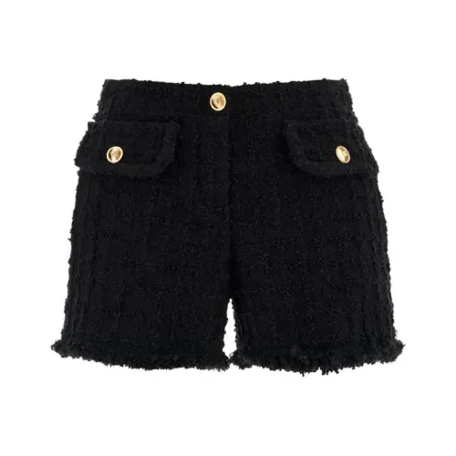 VERSACE Fringed Hem Blend Shorts