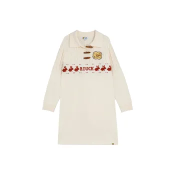 B.Duck Long Sleeved Dresses Women's Ecru
