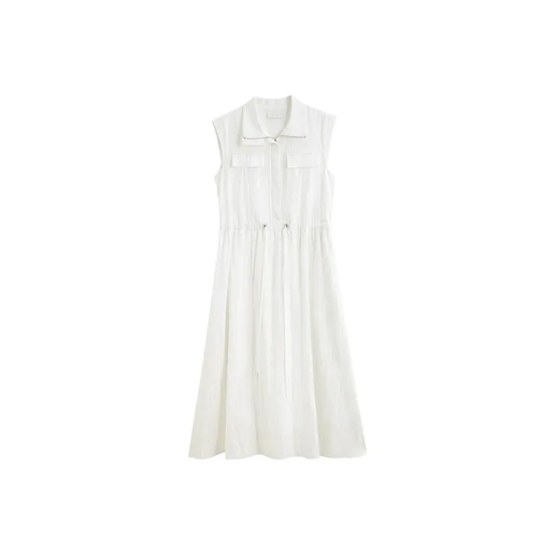 FANSILANEN Short Sleeved Dress Women's White-0