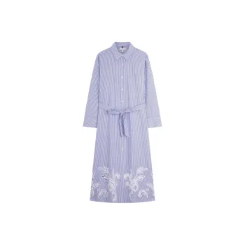 Tommy Hilfiger Long Sleeved Dress Women's Blue White Stripes