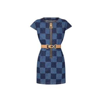 LOUIS VUITTON Xxl Detail Damier Denim Dress