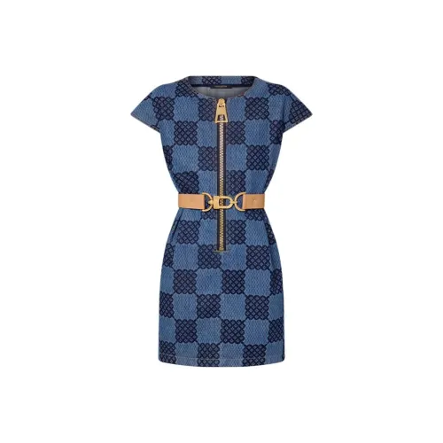 LOUIS VUITTON Xxl Detail Damier Denim Dress