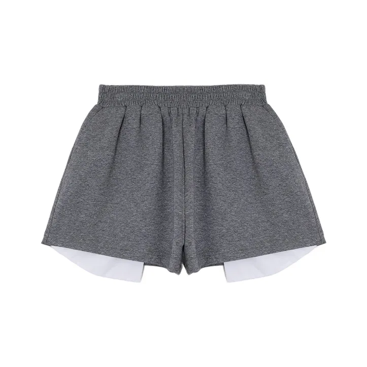 MUKOK Casual Shorts Women's Elegant Gray-0