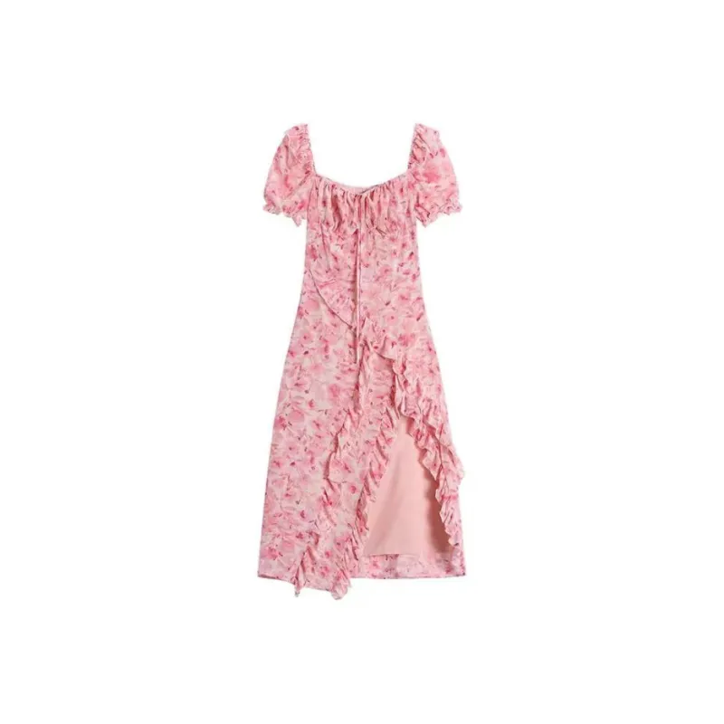 Lookinto Short Sleeved Dresses Women's Image Color-0