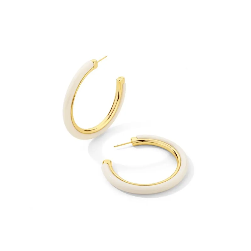 Agatha Copper Alloy Earrings Women's White-1