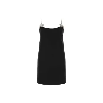 Valentino Crepe Couture Embellished Sleeveless Dress
