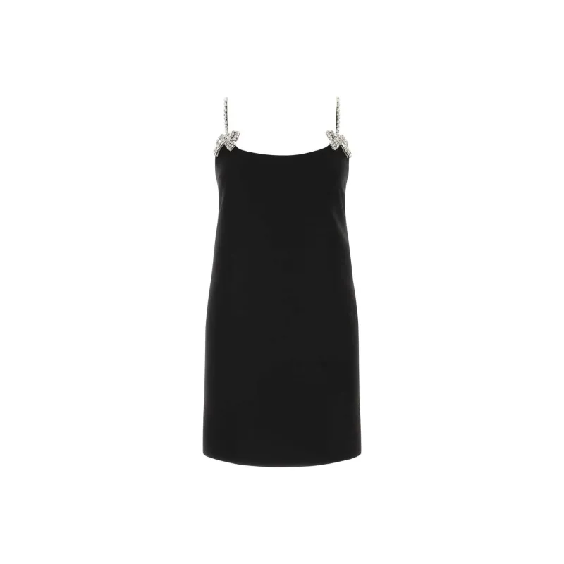 Valentino Crepe Couture Embellished Sleeveless Dress-0
