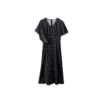 AMII Short Sleeved Dresses Women's Black