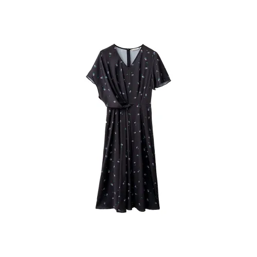 AMII Short Sleeved Dresses Women's Black