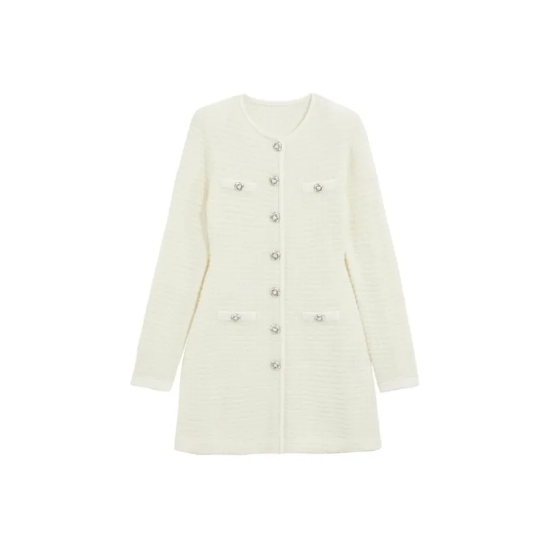 Bebe Long Sleeved Dresses Women's Raw White-0