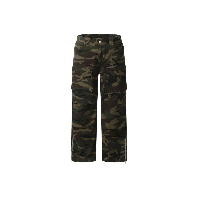 Vine Color Cargo Pants Unisex Camouflage-0