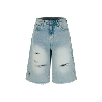 PMET Denim Shorts Unisex Blue
