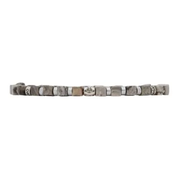 FERRAGAMO Onyx, Brass, Semi Precious Stone Bracelets Men's Gray