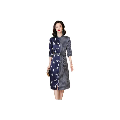 Yi Mengyuan Silk Short Sleeved Dress Women's