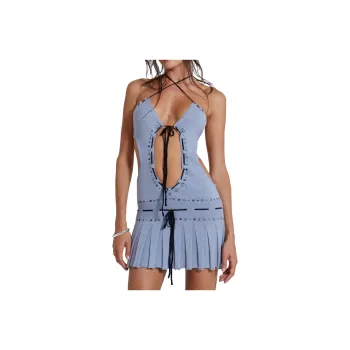 Jaded London Fatale Collection Slip Dresses Women's Light Blue
